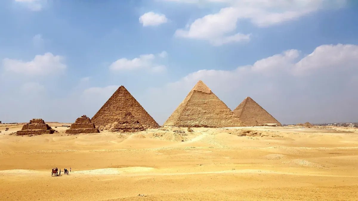 Giza Pyramids in the Desert